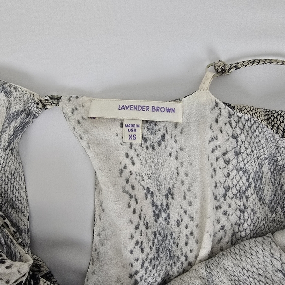 Lavender Brown Animal Print Playsuit XS - Picture 9 of 13